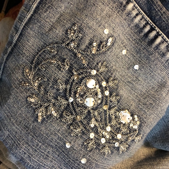 🌻3/$20🌻Charm Girls embellished flare jeans - Picture 4 of 5